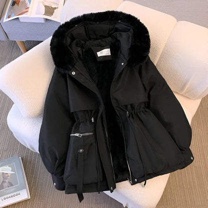 Women's Winter Coat with Fur Hood I Long Parka